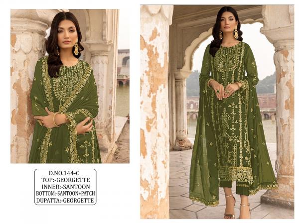 Kf 144 Festive Designer Georgette Embroidery Suit Collection